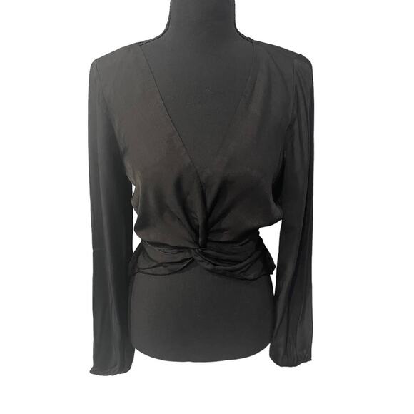 NWT! MINKPINK Harper Cropped Twist Blouse - Size Small - Picture 5 of 8